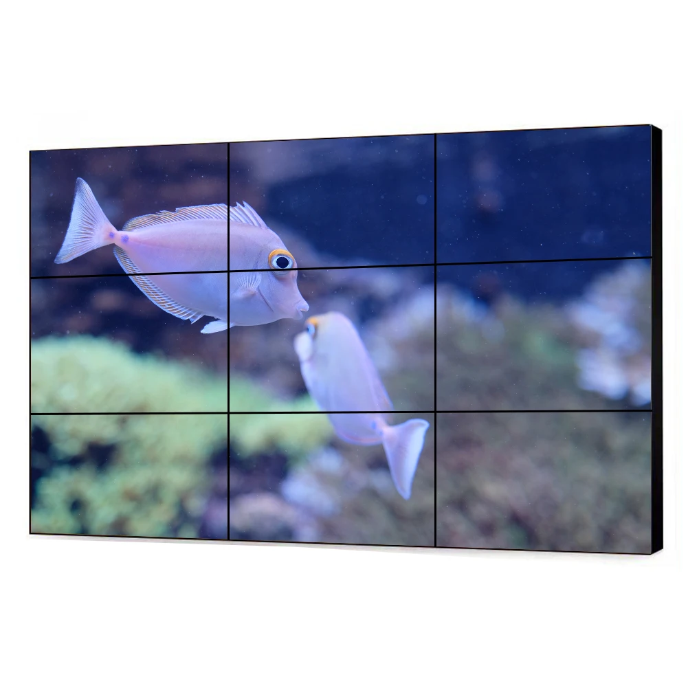 Lcd Video Wall Lcd Panel Advertising Screen 1080P LCD 49 Inchi 3.5mm Bezel 500nit Shenzhen Hdmi Video Wall Controller Full Color