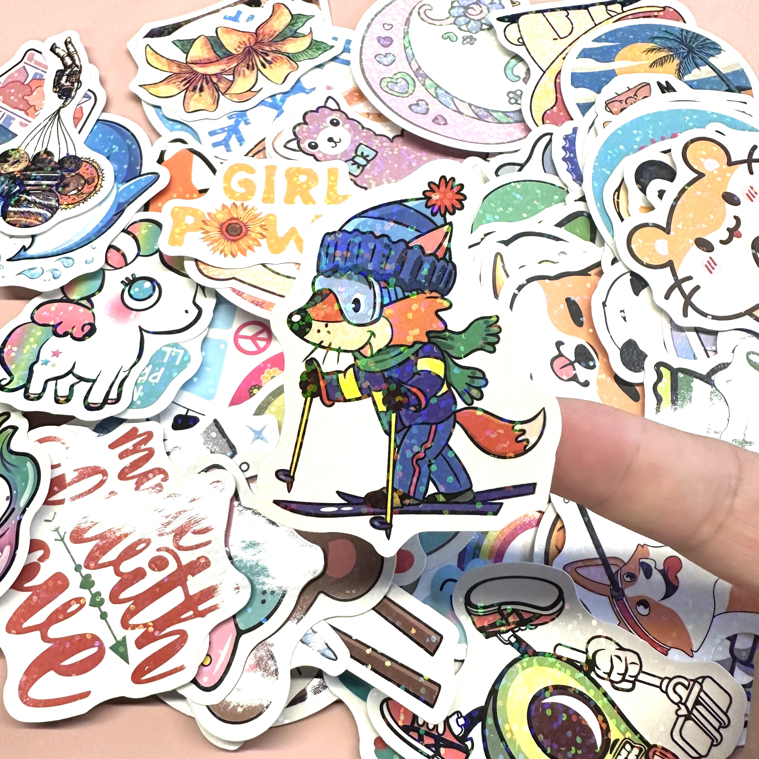 Custom Stickers Your Own Logo Name Label PVC Vinyl Waterproof Die Kiss Cut Kawaii Cute Laptop Aesthetics Sticker Self Adhesive