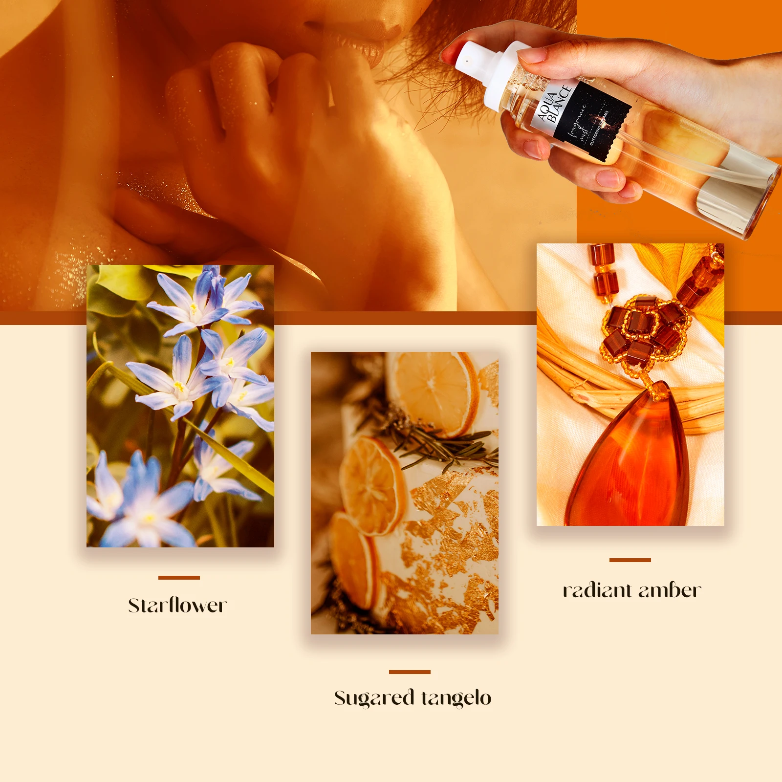 100ml AQUA BLANCE Fora Scent Long Lasting Body Mist Deodorant Body Splash Body Mist Set for Women