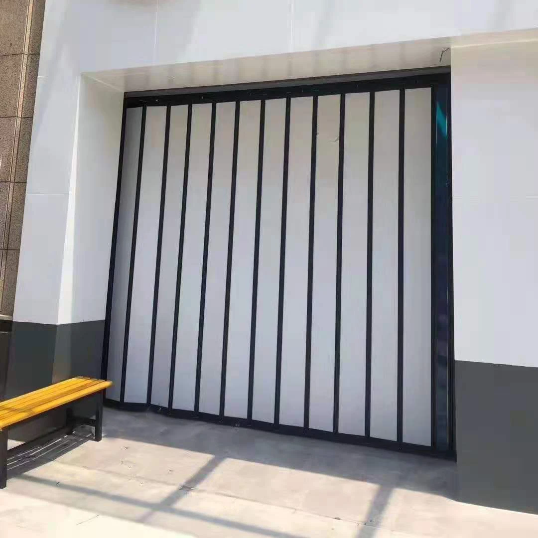 Commercial Transparent Polycarbonate Folding Sliding Door For Shop Aluminum Pvc Security Doors