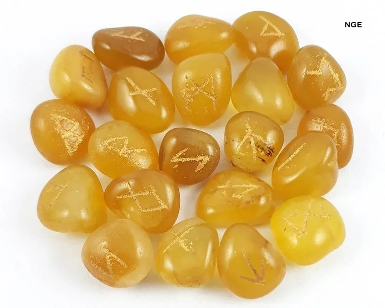 Mix Onyx Gemstone engraved rune sets onyx gemstone viking runes for healing and meditation onyx tumbled runes stones