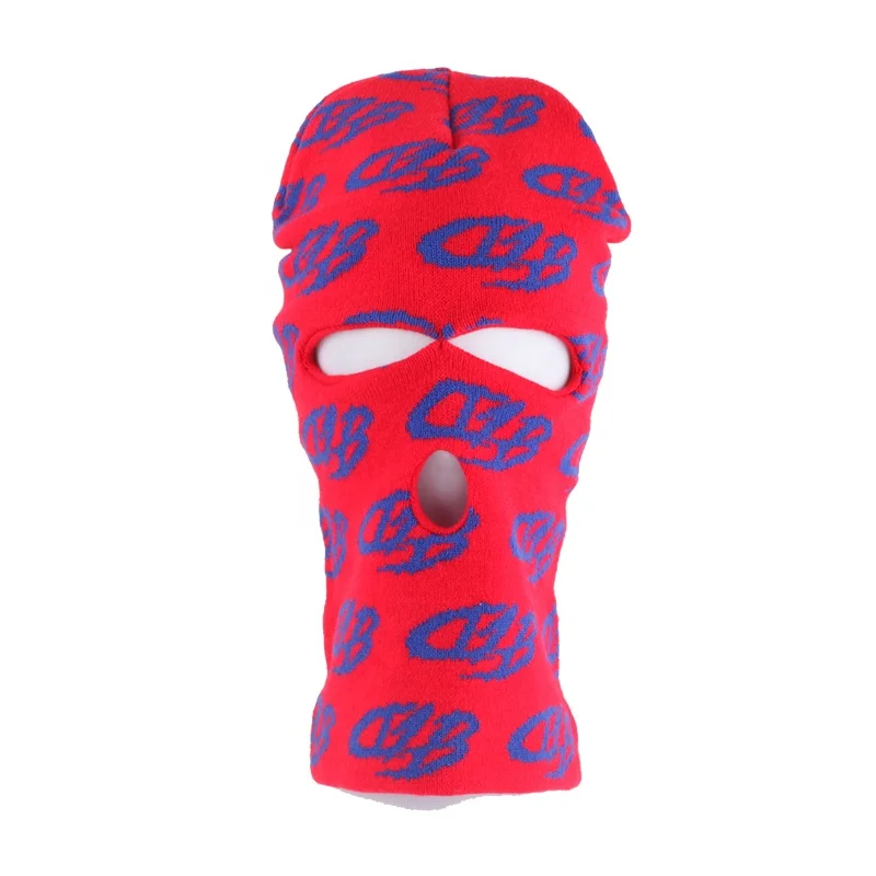 Wholesale Knitted Full Face Mask 1 2 3 Hole Custom Designer Ski Mask with Logo Skimask Balaclava