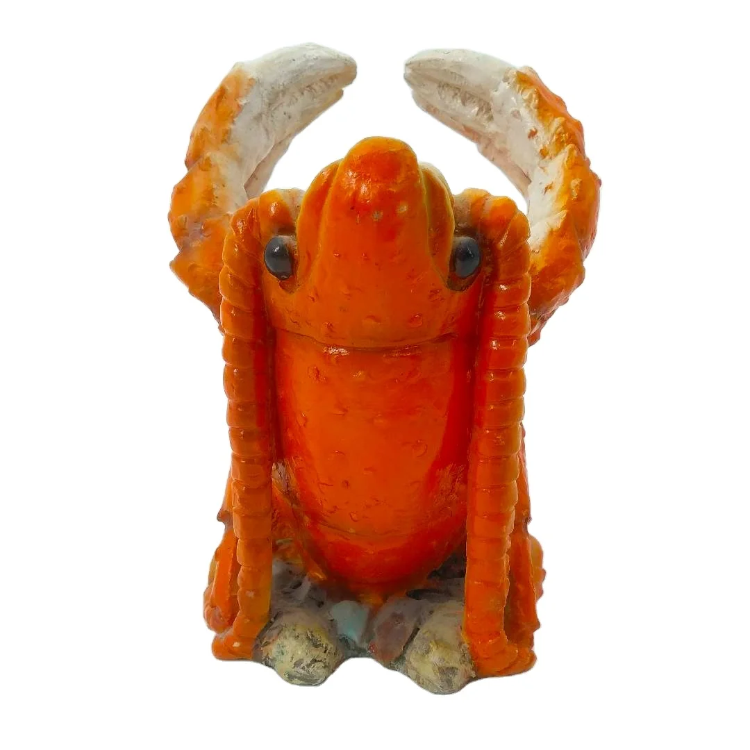 Custom Model Polyresin Lobster Statue Crab Animal Ornament Wine Bottle Holder for Home Decoration Gifts Tabletop Art Decor