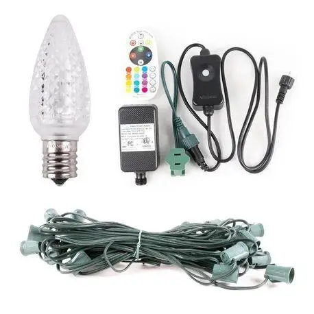 Green/Black/White 25FT/100FT/1000FT  Magnet Clip E12/E17 Socket for SPT-1/SPT-2 Decorative String Light for Christmas/Festival