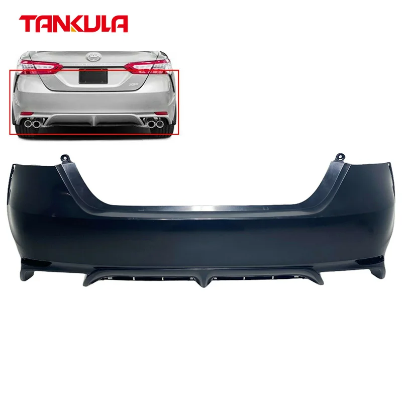 Hot Sale Auto Body Parts Car Back Side Rear Bumper Cover Rear Bumper For Toyota Camry 2018 2019 2020 SE/XSE