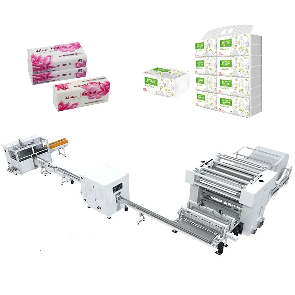 V-Fold Pop Up Soft Facial Tissue Hand Towel Paper Making Converting Production Line for Tissue Paper Manufacturer