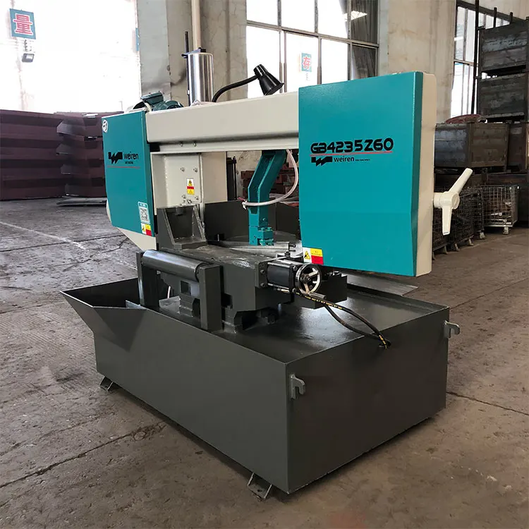 GB4235Z60 Manufacture double column hydraulic metal band saw machine quick delivery