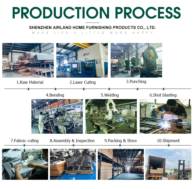 
Airland Online Shop Hot Selling Set Bedroom Furniture Wood King Size Bed 