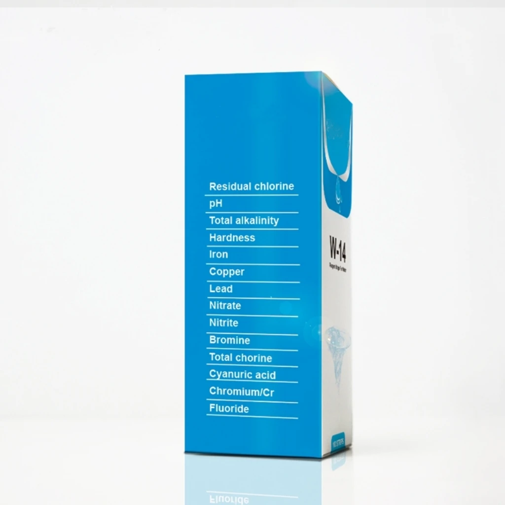 Popular 14 Items Swimming Pool SPA Drinking Water Quality Tester Strips With CE