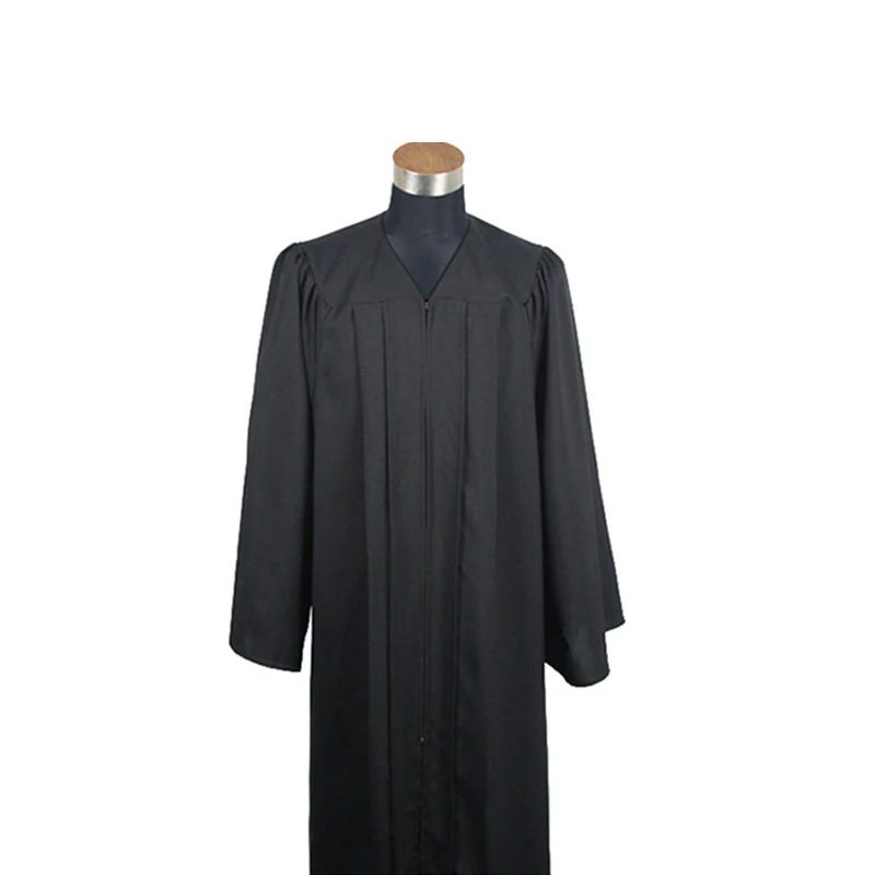 College Black Matte Graduation Gown Cap Tassel with year Charm Black Color