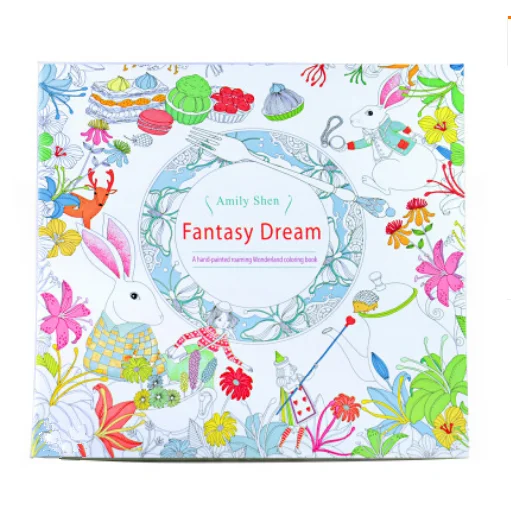 High Quality Secret Gardens Magic Forest Hand Print Fill Coloring Book For Adult Children