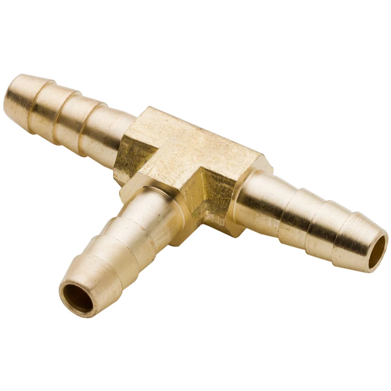 Forged Barb Fitting CA360 Brass Pneumatic Air Hose Repair Brass Fitting Tee Connector