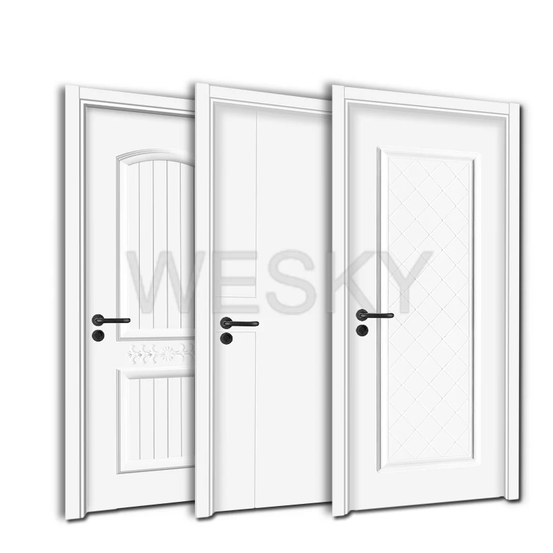 Modern New Designs Bedroom Interior Entry Door Wood mdf door Melamine Door