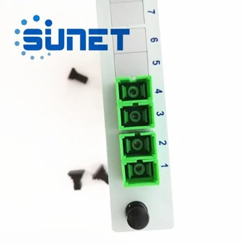 FTTH Sunet 1x8 SC/UPC SC/APC Cassette Card LGX Module 1:8 Ports Fiber Optical PLC Splitter