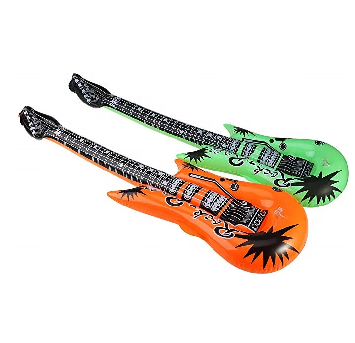Inflatable Guitar Blow Up Costume Prop Rock and Roll Prop Party Assorted