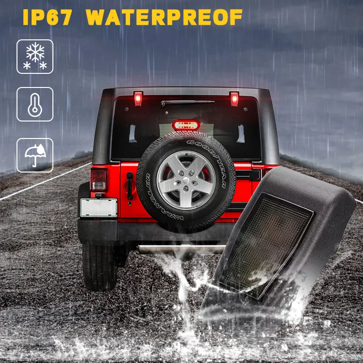 Window Glass Hinge Cover Brake Lights Led Tail Light Jk Tailgate Hinge Light For Jeep Wrangler Jk 2007-2017