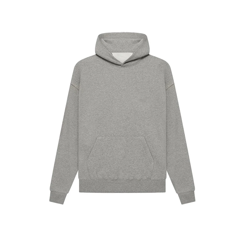 Wholesale High Quality Mens 100% Cotton Fleece Pullover Oversized Custom Heavyweight French Terry No String Essentials Hoodie