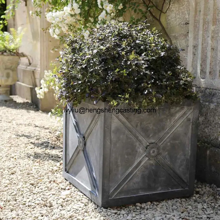 Metal Square Versailles Planter box salon de jardin Patio Outradoor Iron Flower Pot Garten