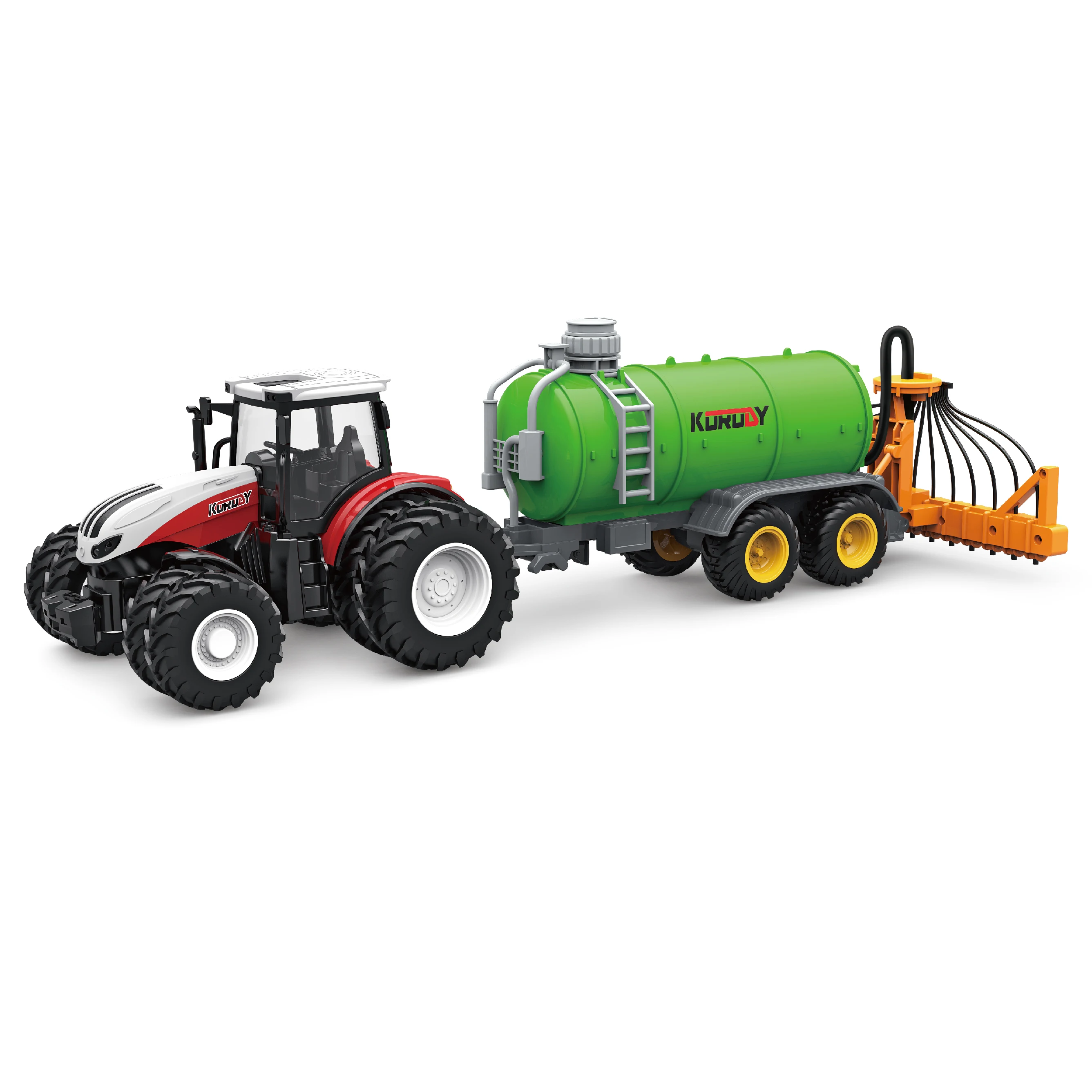 2.4g 6 Channel Rc Farmer Car Radio Control Tractor Truck Toys 1/24 Remote Control Farm Sprinkler Transport Vehicle Toys