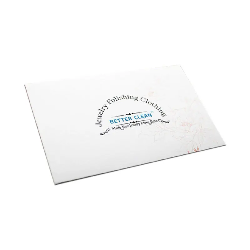 8x8cm Custom Logo Silver Polishing Cloth Microfiber Suede Jewelry Cleaning Cloth cleaner care cleaning polishing cloth for jewel