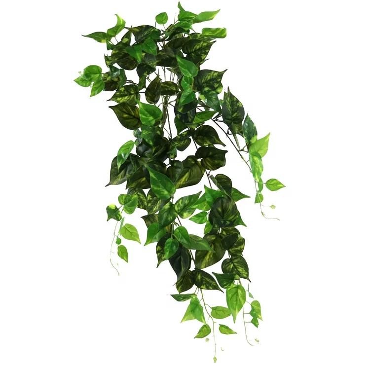 Искусственный пестрые pothos завод Буша висит втулка для садовое украшение на