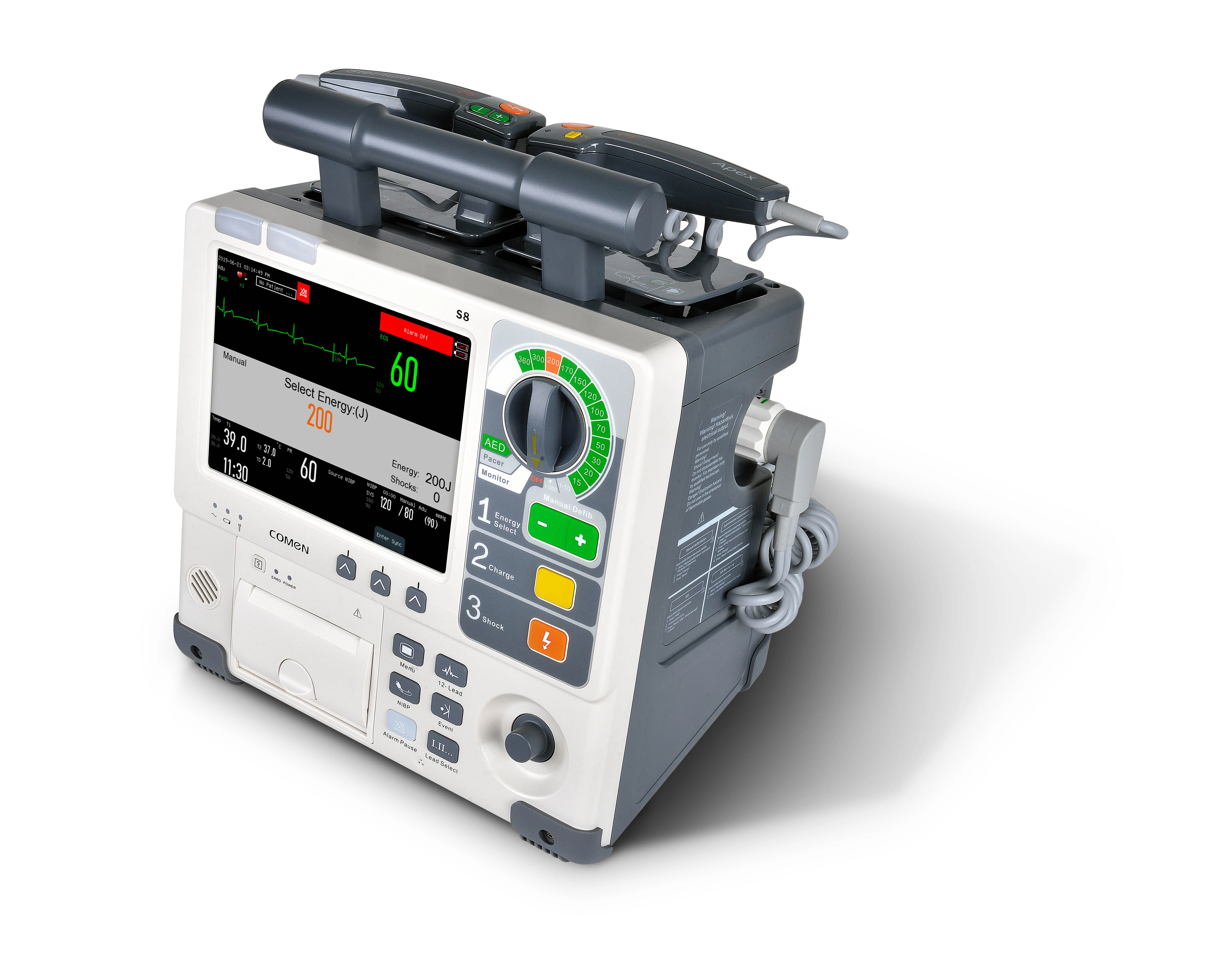 Экстренное оборудование S8 ICU, портативный медицинский дефибриллятор сердца для пациентов
