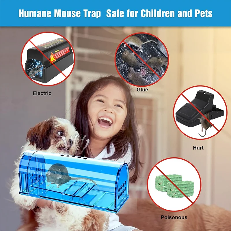 Cheap price reusable Humane Mouse rat Traps Catch and Release No Kill Mouse Traps plastic rodent trap