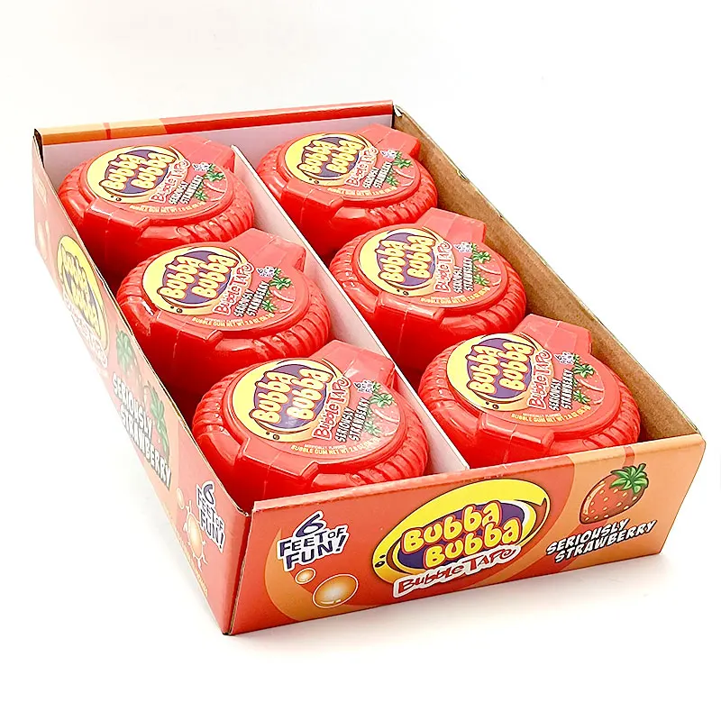 Custom Private Label Hub-ba Bub-ba Same Style Tape Gum Halal Chewing Gum Big Size Bubble Gum Roll