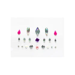 Hot Sale Woman Party Festival Temporary Tattoo Rhinestone Body Sticker Adhesive Crystal Gem Face Jewel