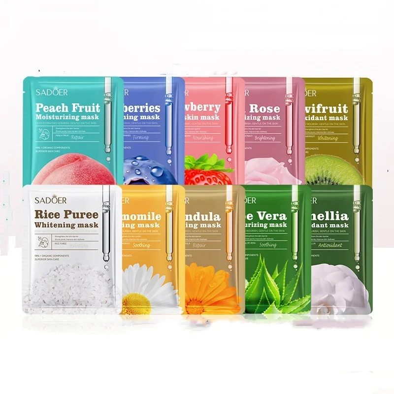 Plant Fruit Mask 25g Moisturize Chamomile Kiwi Beauty Skin Care Fruit Mask Sheet Plant Fruit Facial Mask