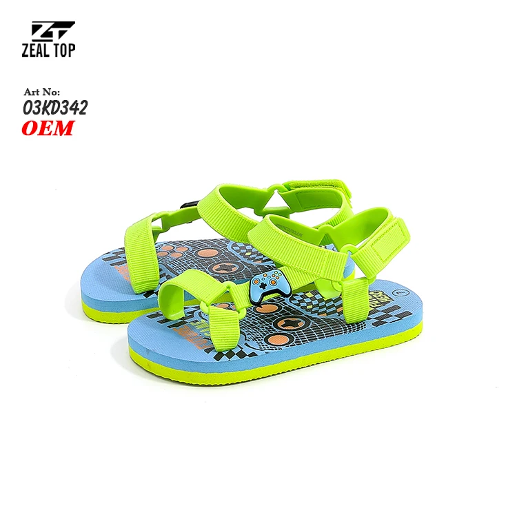 Hot Sale High Quality Children Slippers Kid Summer Shoes Girls Babies Flat Fancy Toddler Sandals Manufacturers PVC Strap Sandals
