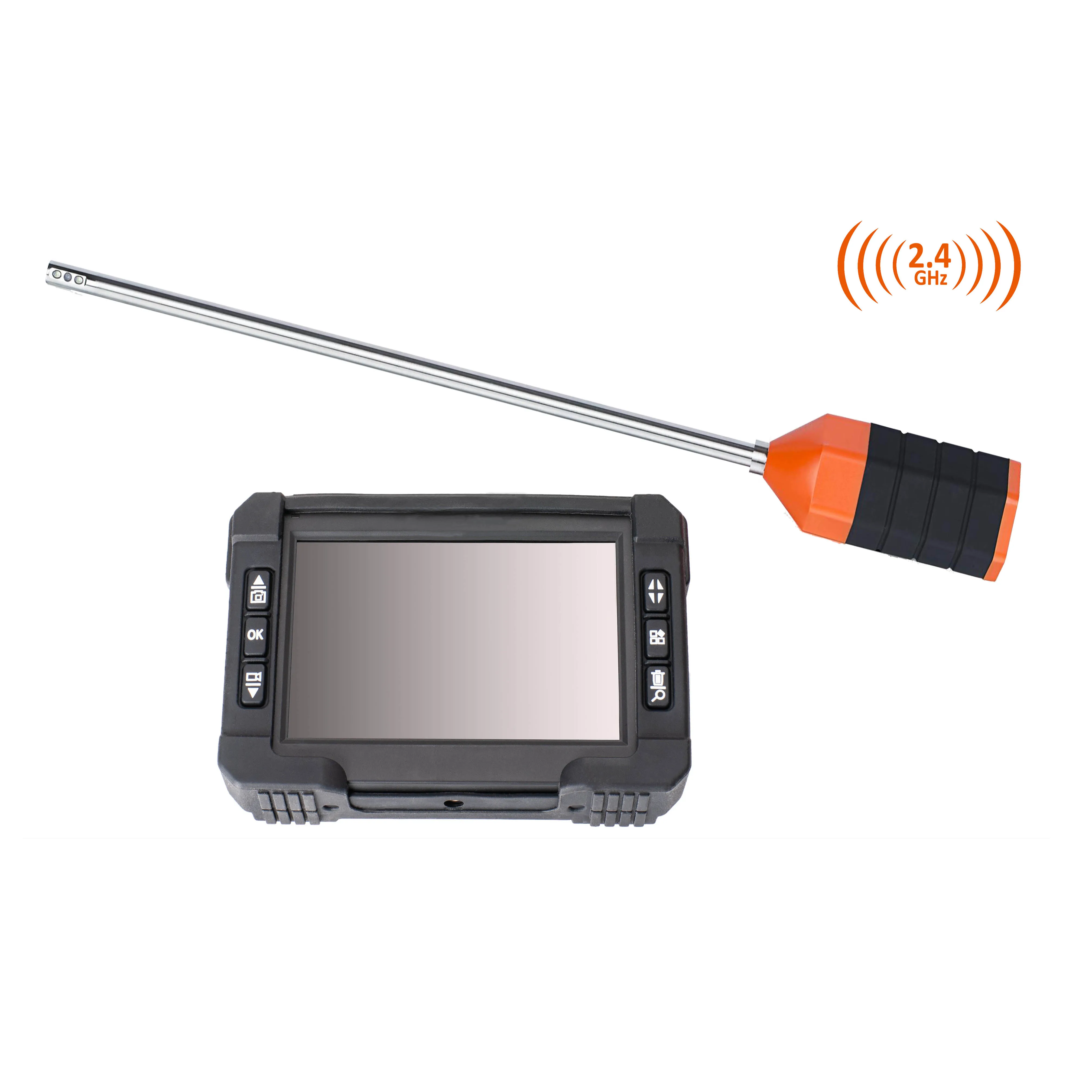 9mm Side view rigid borescope inspection camera with wireless 5 inch monitor for cavity wall inspection
