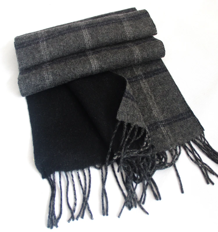 Классический широкий клетчатый Повседневный кашемировый шерстяной шарф двухсторонний дизайнерский Мужской Повседневный Шарф