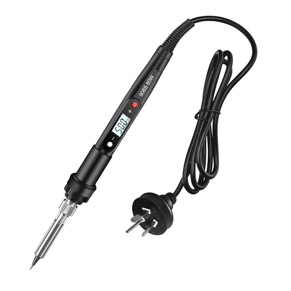 Adjustable Temperature Digital Display Power 80W Electronic Soldering Iron with Ceramic Heater