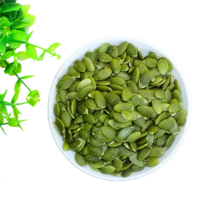 Wholesale Certified Organic Pumpkin Seeds Inner Mongolia Shine Skin Pumpkin Kernels Use for Nut or Bakery Light Green