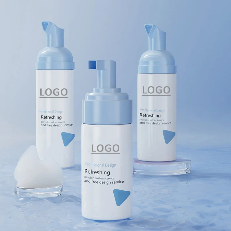 Round plastic cosmetic packaging shampoo soap pet foam pump bottle,garrafa de bomba de espuma 100 ml foam pump bottle