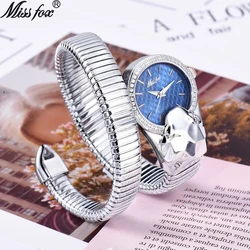 Miss Fox 2808 Snake Shape Diamond Watch For Women Luxury Brand fashion Iced Out