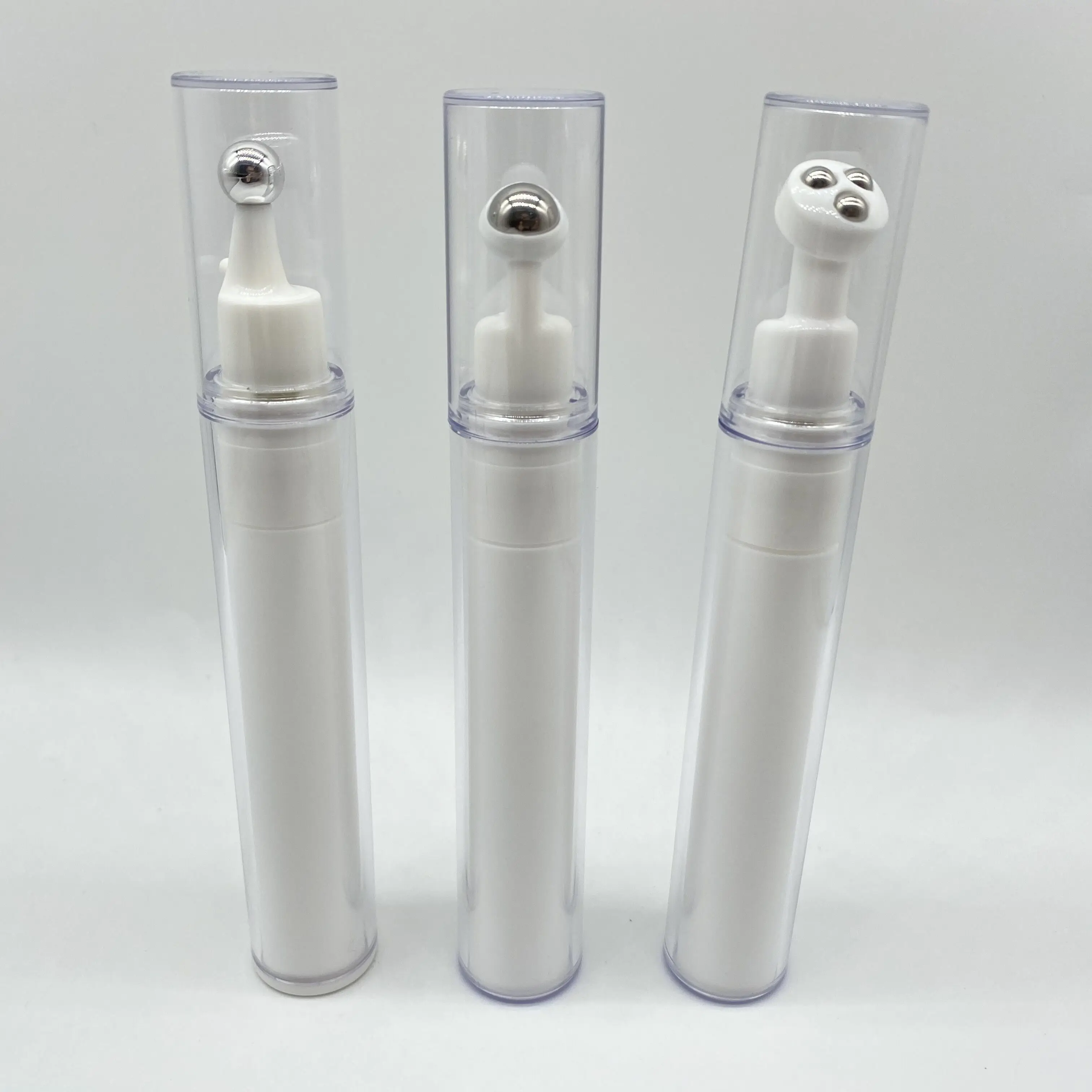 AS  high quality  15ml aluminium single roller tube bottle for eye cream / double wall perfume deodorant roll on