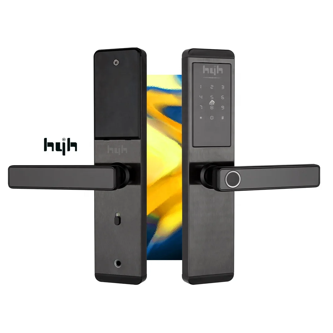 Guangdong-hyh Hardware Competitive Price Wifi Tuya Keyless Finger Smart Home Lock Door Rfid Card With Handle Password