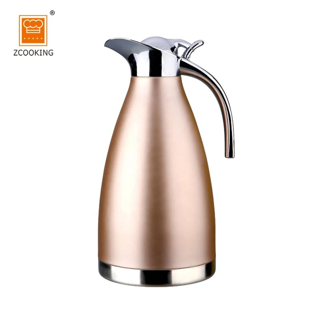 
Silver Coffee Tea Pot 1.5L Stainless Steel Double Wall Vacuum Insulated Pot Thermos Jug Hot Water Bottle 