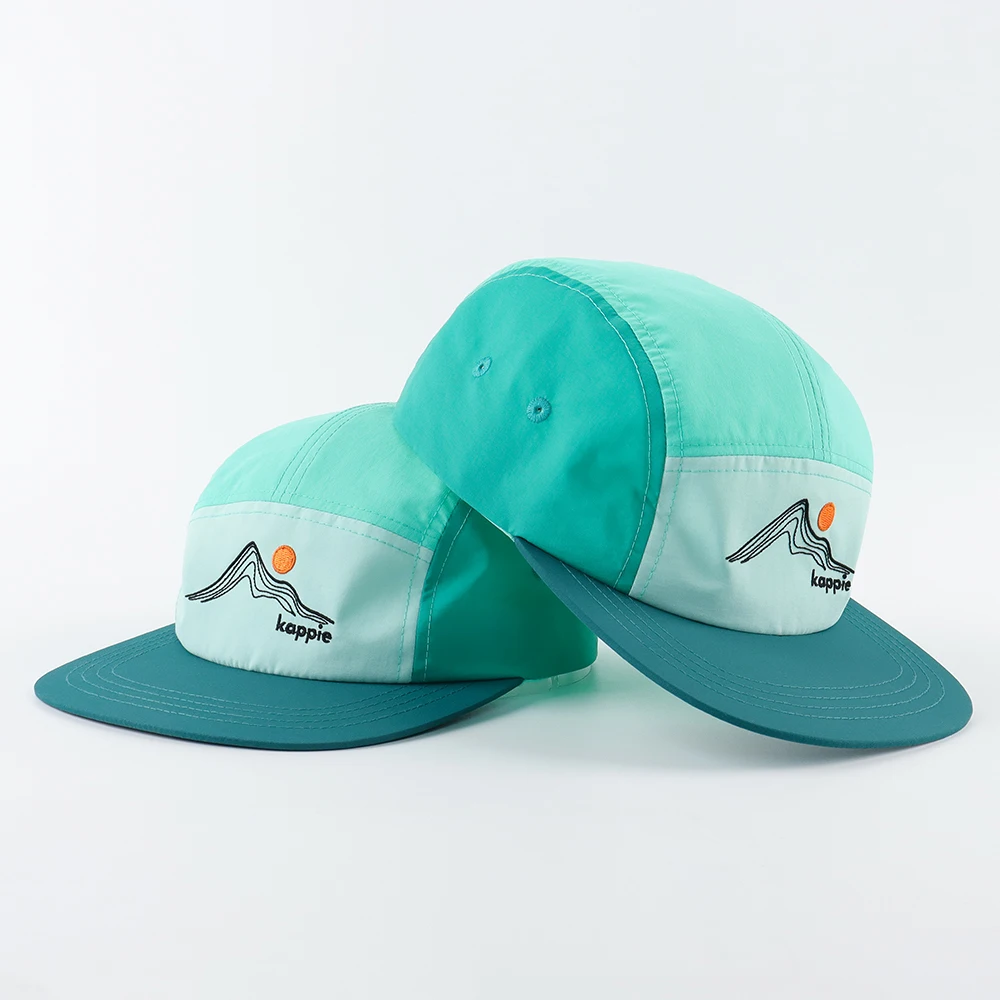 wholesale snapback waterproof running five panel camp cap custom embroidery logo sport cap nylon 5 panel caps and hats