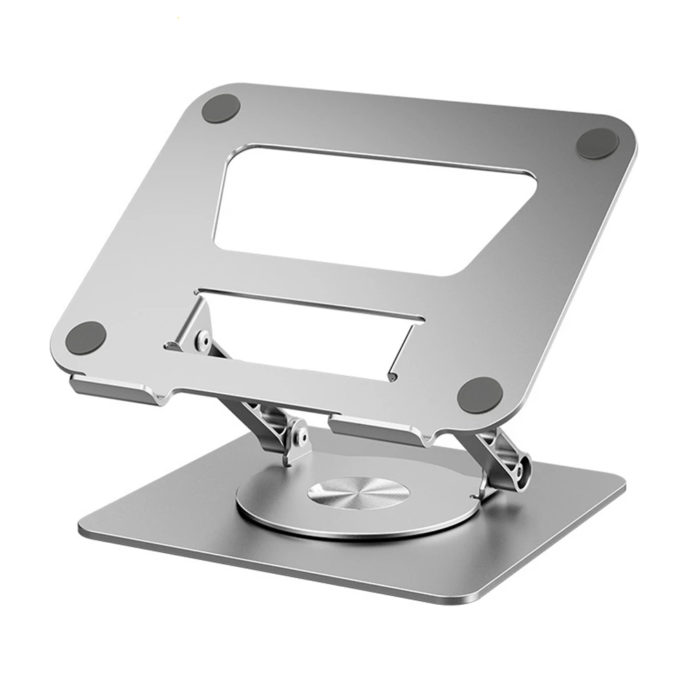 2022 Latest Adjustable Portable Metal Laptop Stand With 360 Rotating Base for 10-17.3 inch Laptop