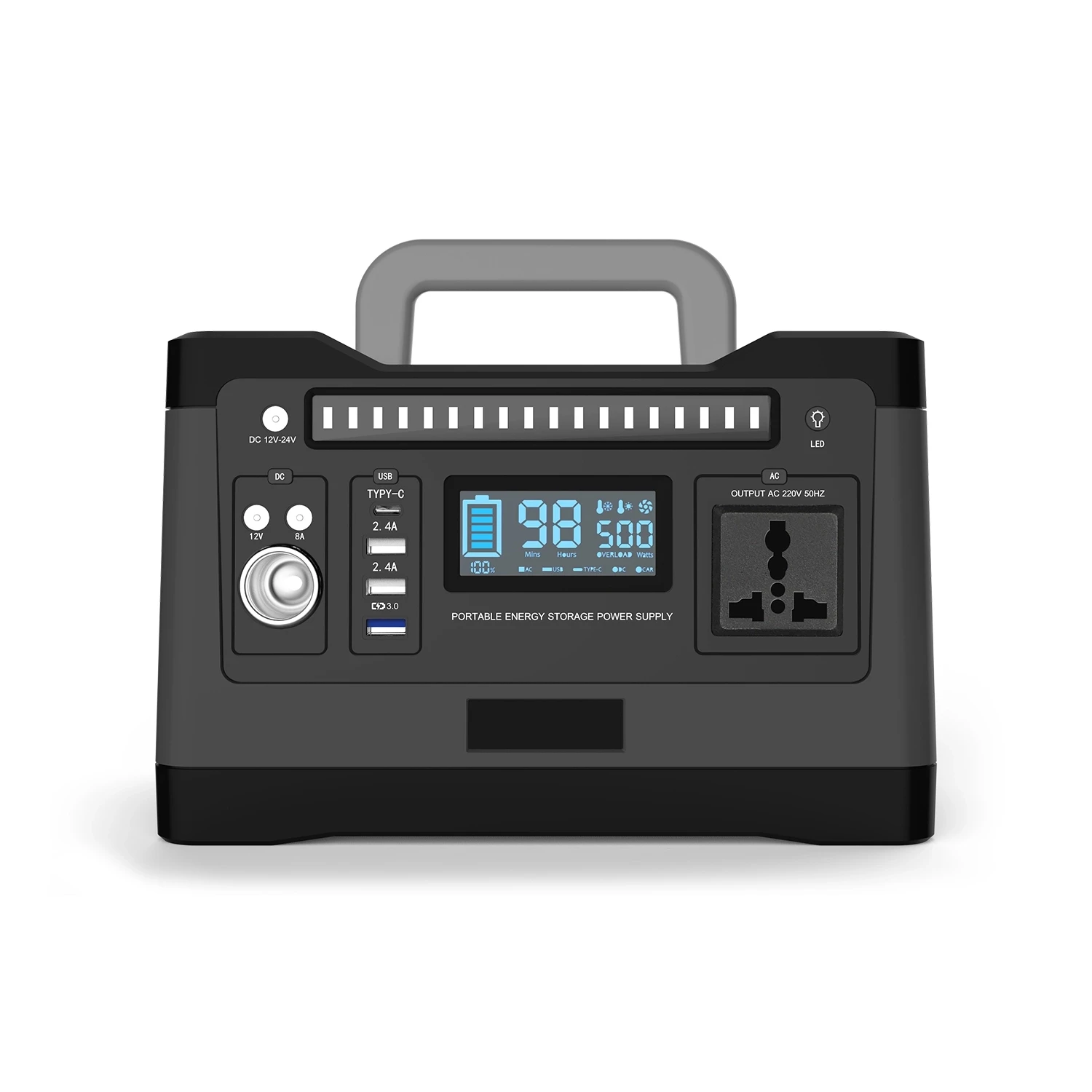 
500W Power Bank 50ah Portable Charger 540wh Powerbank Portable Power station Solar generator 