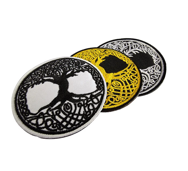 Cheap Price Custom Leather Embroidery Iron On Stick On Patches Embroidery Patch