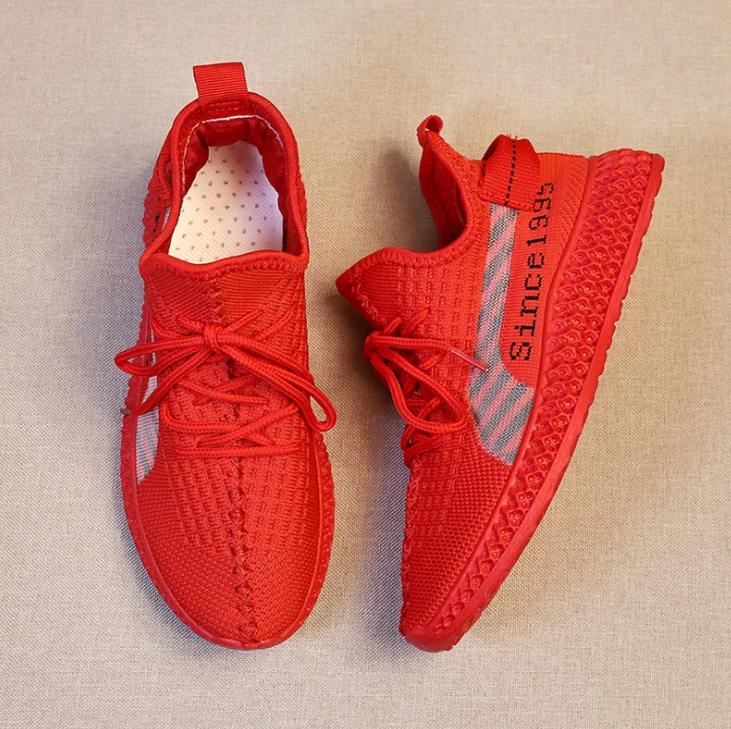 
Sepatu fashion fly knit sport shoes women mesh sneakers lightweight running shoes women / sport shoes for women new styles 