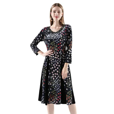 Женское Повседневное платье в горошек с V-образным вырезом, Новое поступление 2021