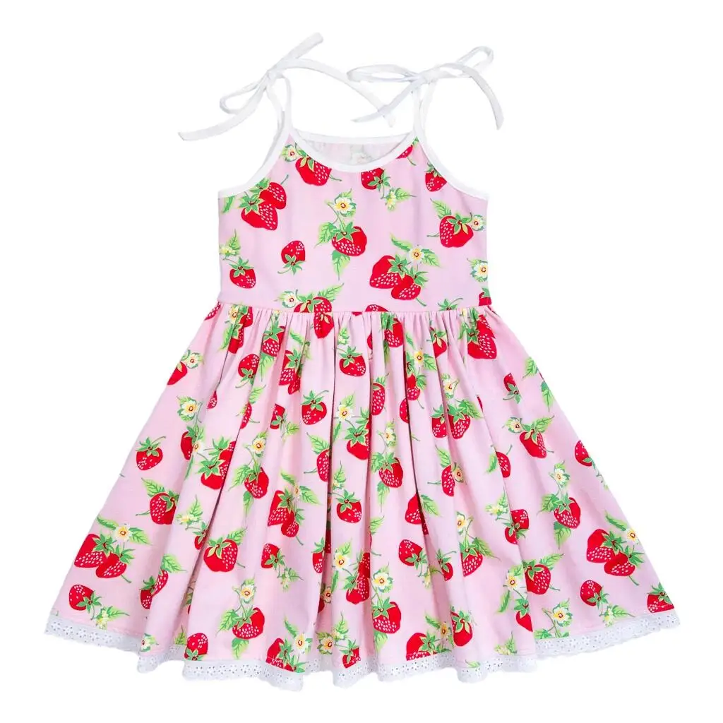 colorful flower girl dress fancy kids dress best selling 100% cotton bulk clothing for sale