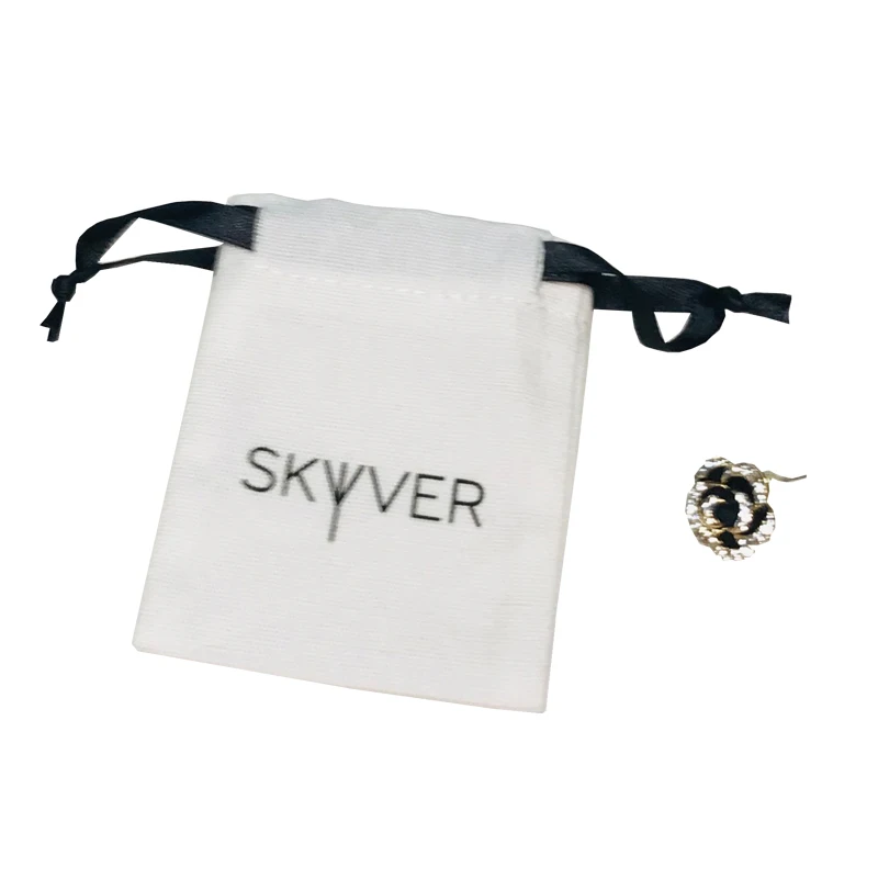 100% хлопковый материал оптовая продажа небольшая Хлопковая Сумка печать логотипа мягкие ювелирные изделия хлопковые сумки для упаковки