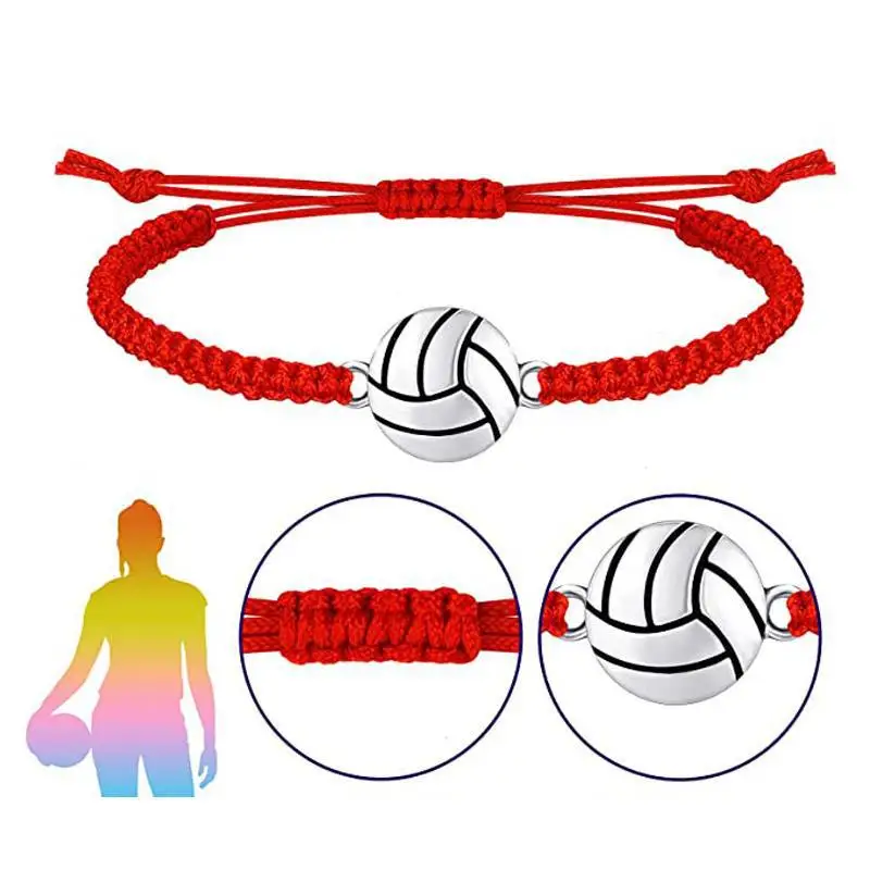 Hand-woven Colorful Bracelet Football Basketball Volleyball Tennis Sports Bracelet