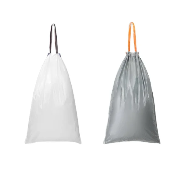 Custom Drawstring Trash Bag Compostable Biodegradable Plastic Garbage Bag With Drawstring